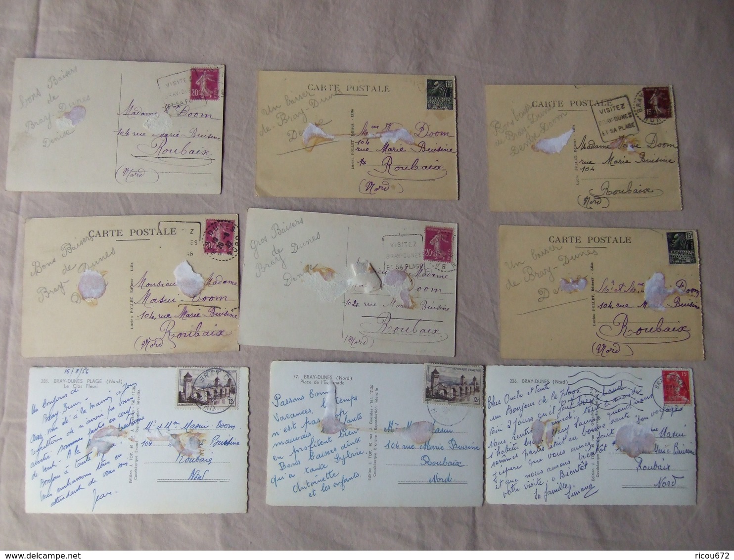 Lot De 9 Cartes Postales De BRAY-DUNES 59 - Bray-Dunes