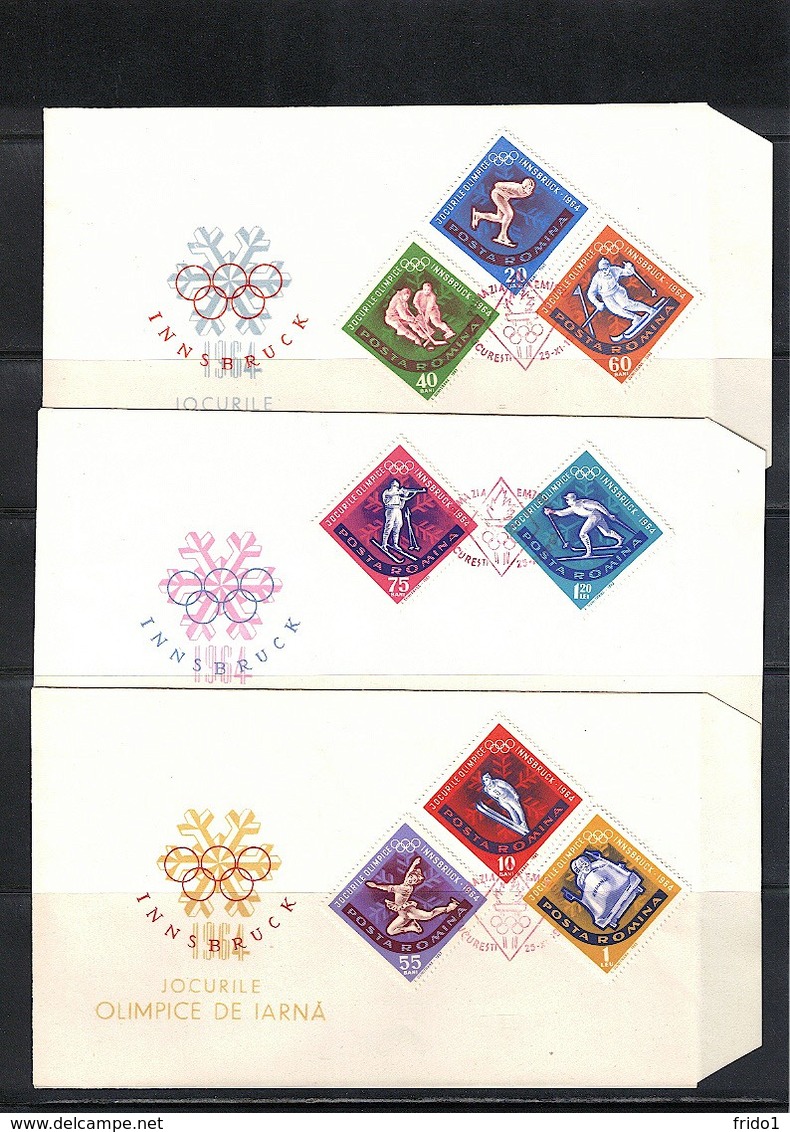 Romania 1964 Olympic Games Innsbruck FDC - Winter 1964: Innsbruck