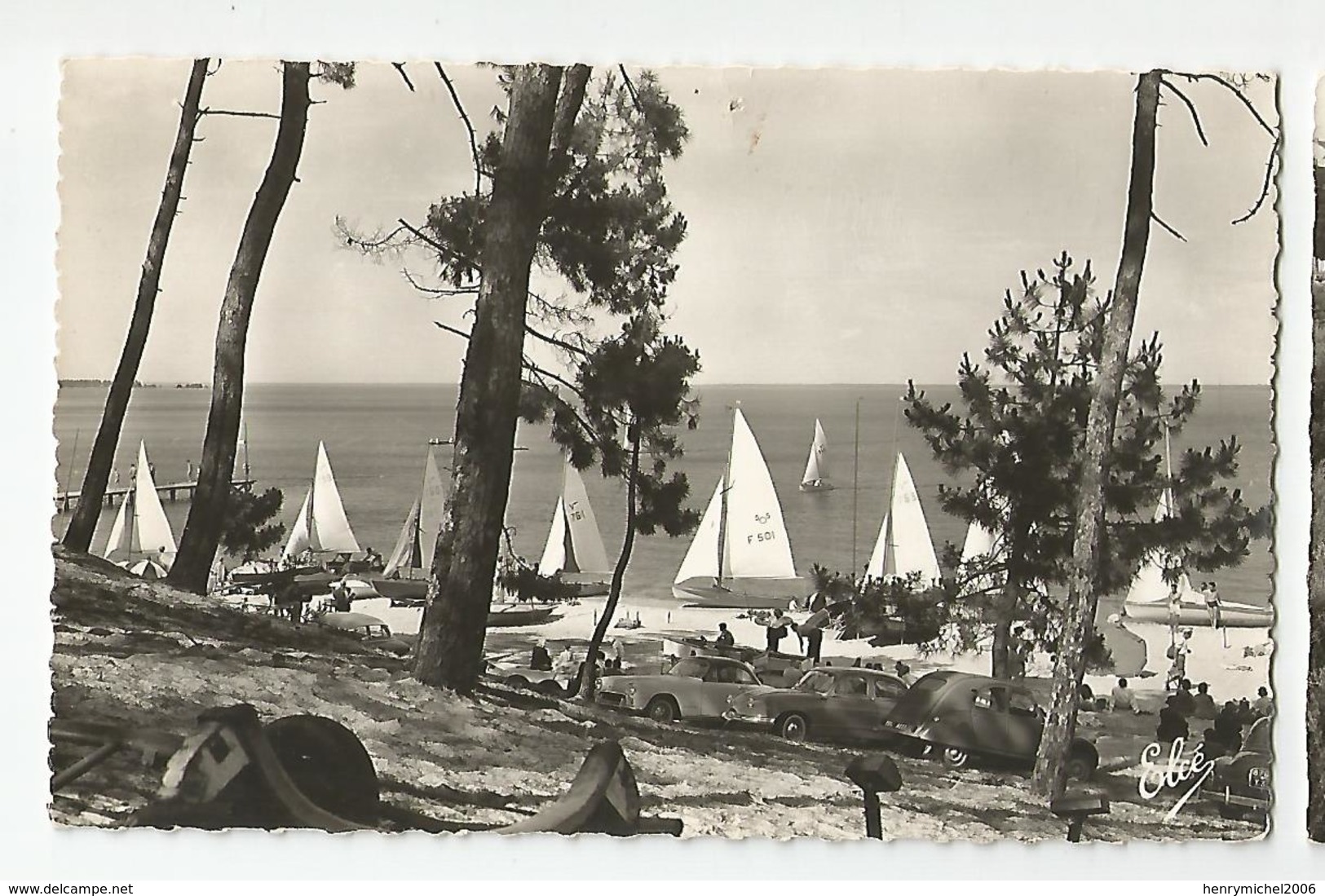 33 Gironde Maubuisson Régates Sur Le Lac Auto 2cv ..ed Chatagneau Cachet Carcans 1960 - Other & Unclassified