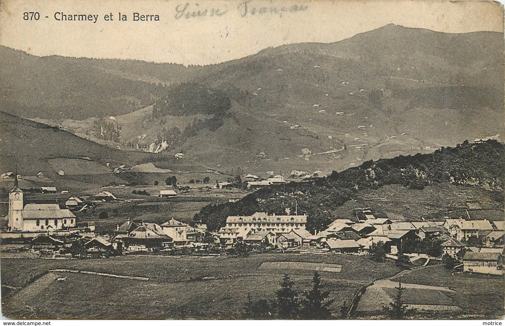 CHARMEY ET LA BERRA - Cachet Internement Des Prisonniers De Guerre Charmey-Suisse. - Other & Unclassified