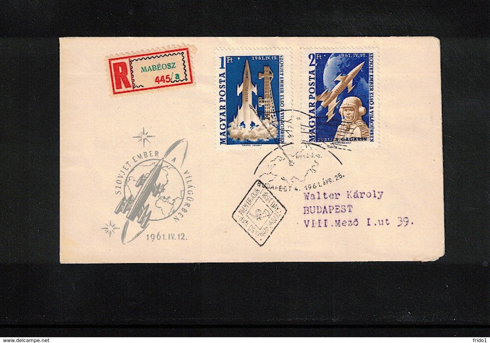 Hungary / Ungarn 1961 Space / Raumfahrt Jurij Gagarin FDC - Europa