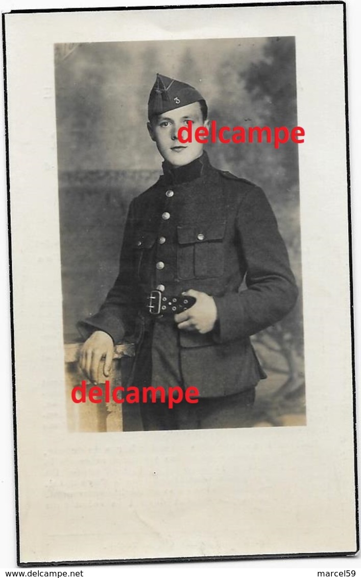 Oorlog Guerre Gerard Drappier Tournai Soldaat GESNEUVELD Te Willemstad 30 Mei 1940 Chasseur A Pied 9 Soris - Images Religieuses