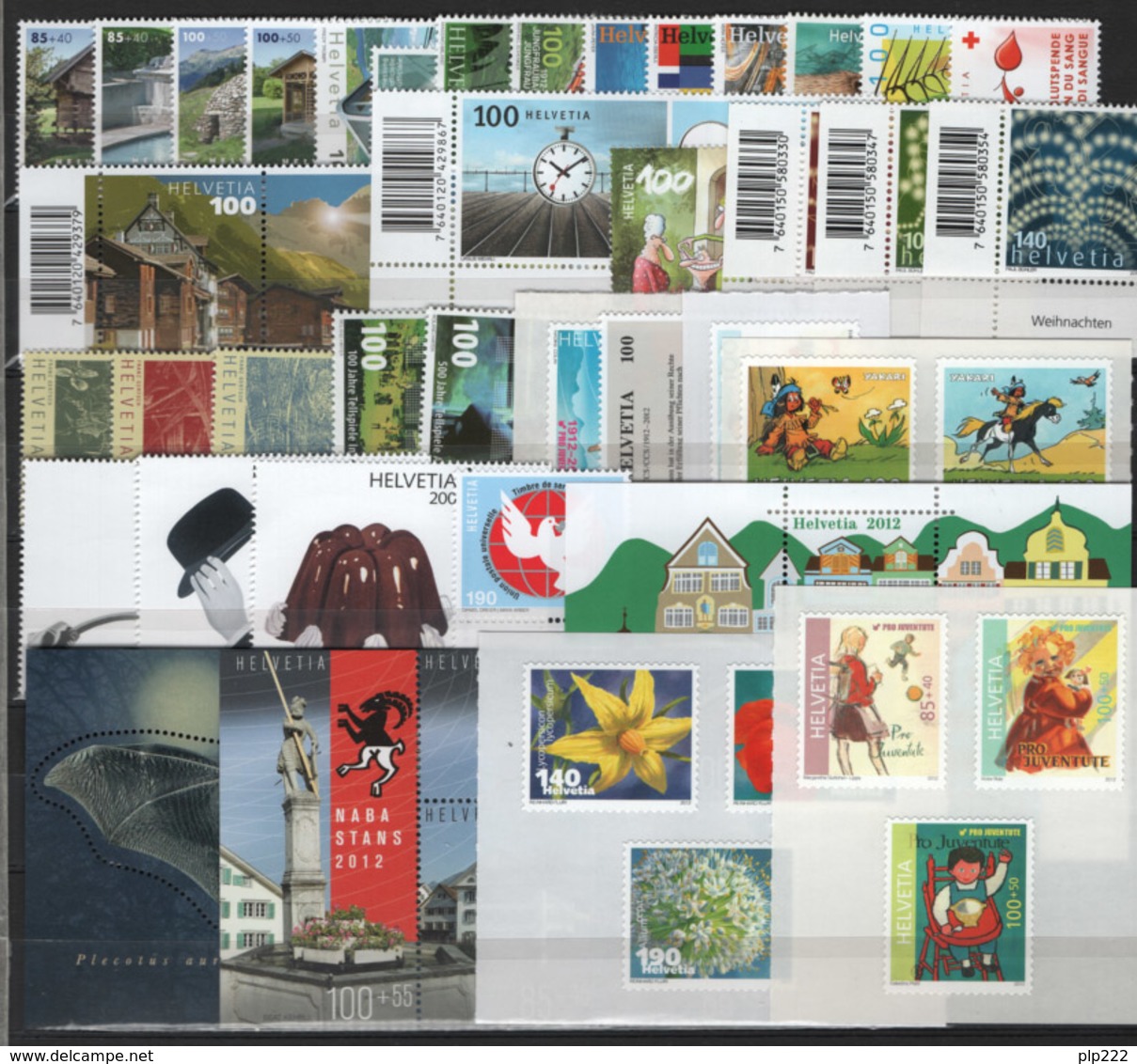 Svizzera 2012 Annata Completa / Complete Year Set **/MNH VF - Nuovi