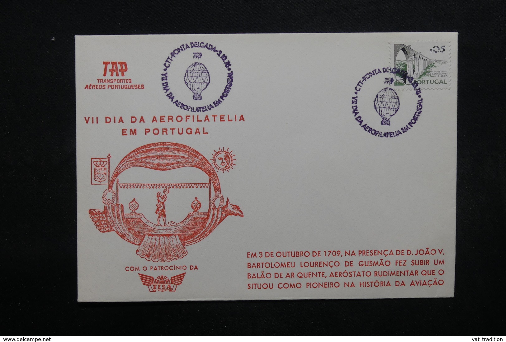 PORTUGAL - Enveloppe Par Ballon En 1989, Voir Cachets - L 31902 - Briefe U. Dokumente