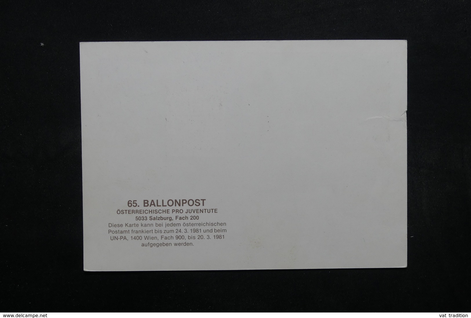 AUTRICHE - Entier Postal Par Ballon En 1981, Voir Cachets - L 31903 - Autres & Non Classés