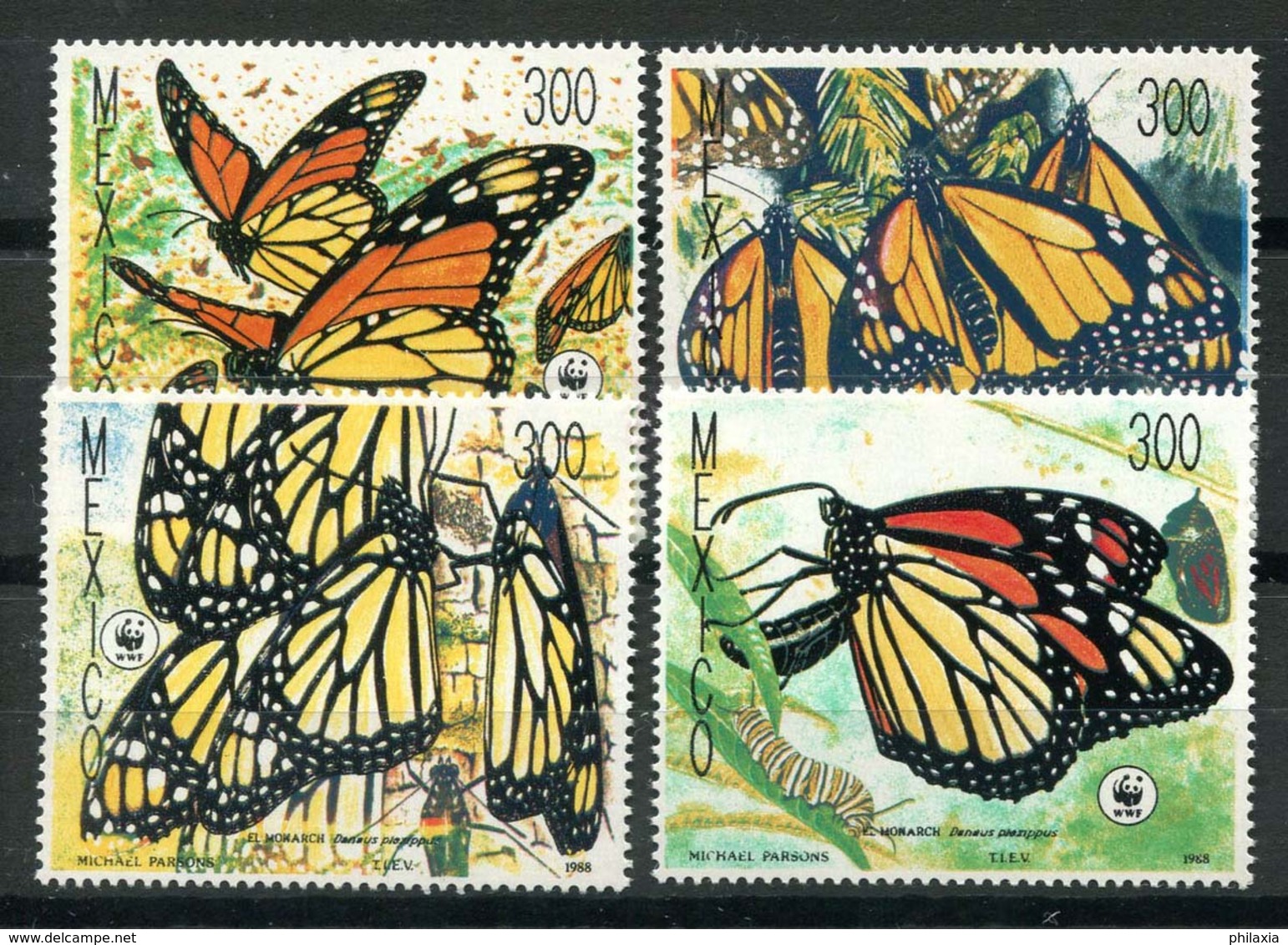 Mexico 1988 Mi. 2095-2098 MNH 100% Butterflies - Mexico