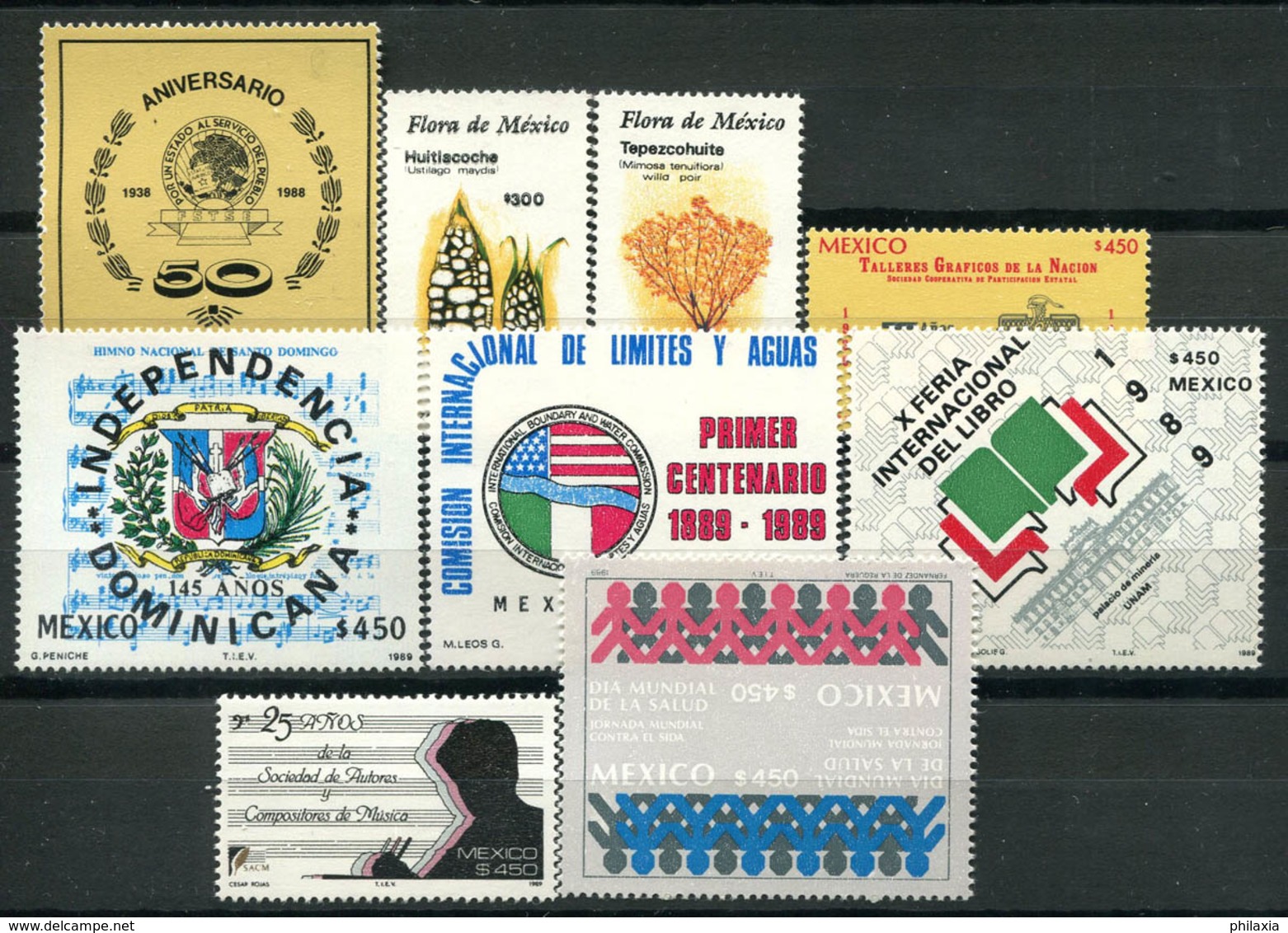 Mexico 1988-89 MNH 100% Organizations, Flora - Mexico