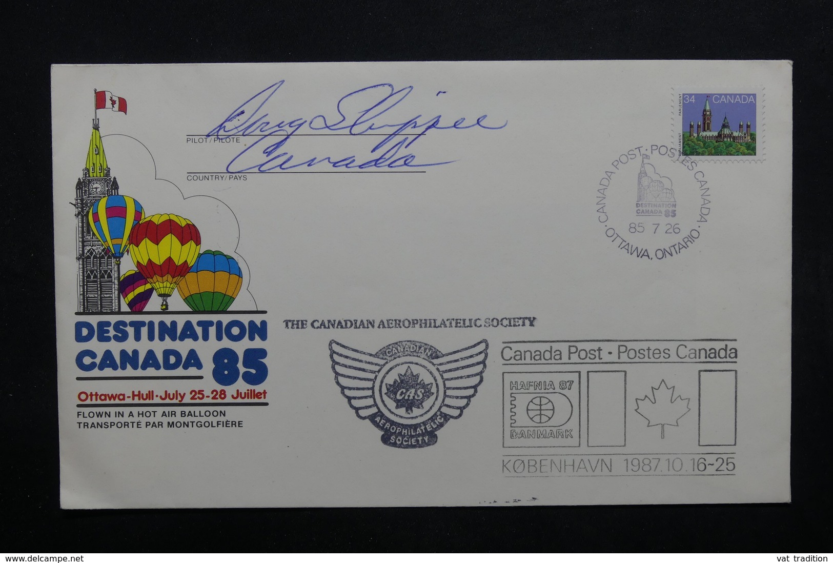 CANADA - Enveloppe Par Ballon En 1985, Voir Cachets  - L 31919 - Brieven En Documenten