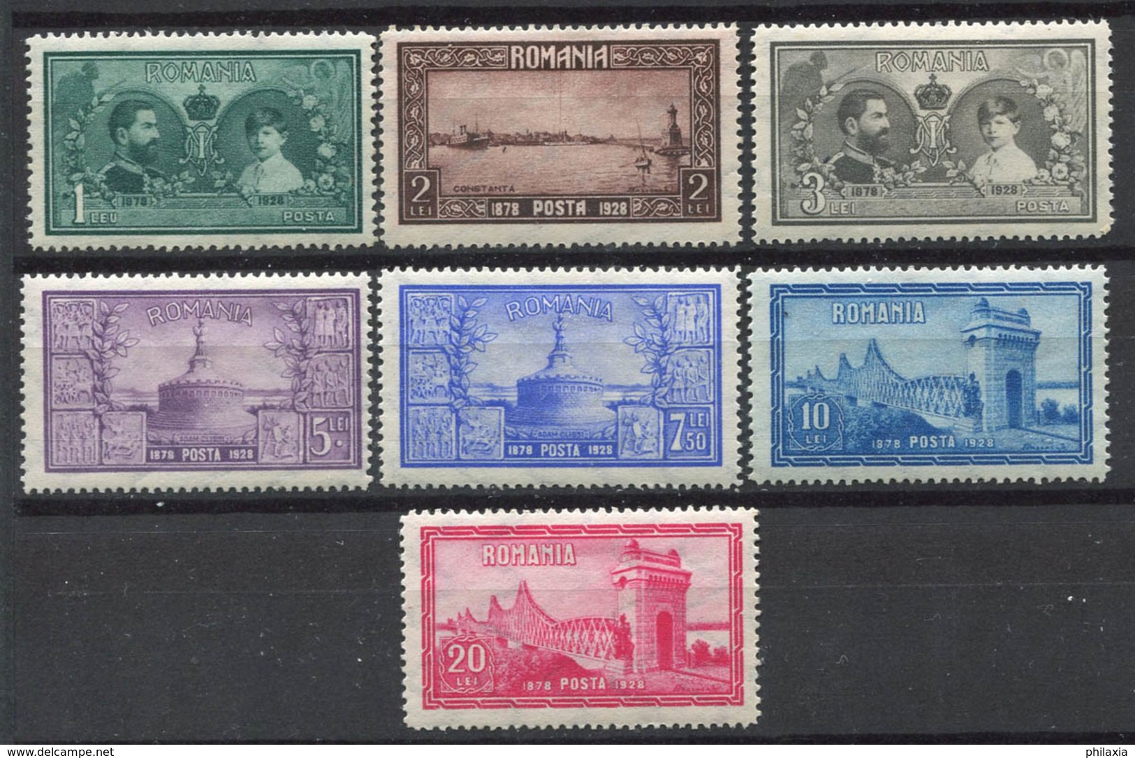 Romania 1928 Mi. 339-345 MH 60% Dobrudsha - Unused Stamps