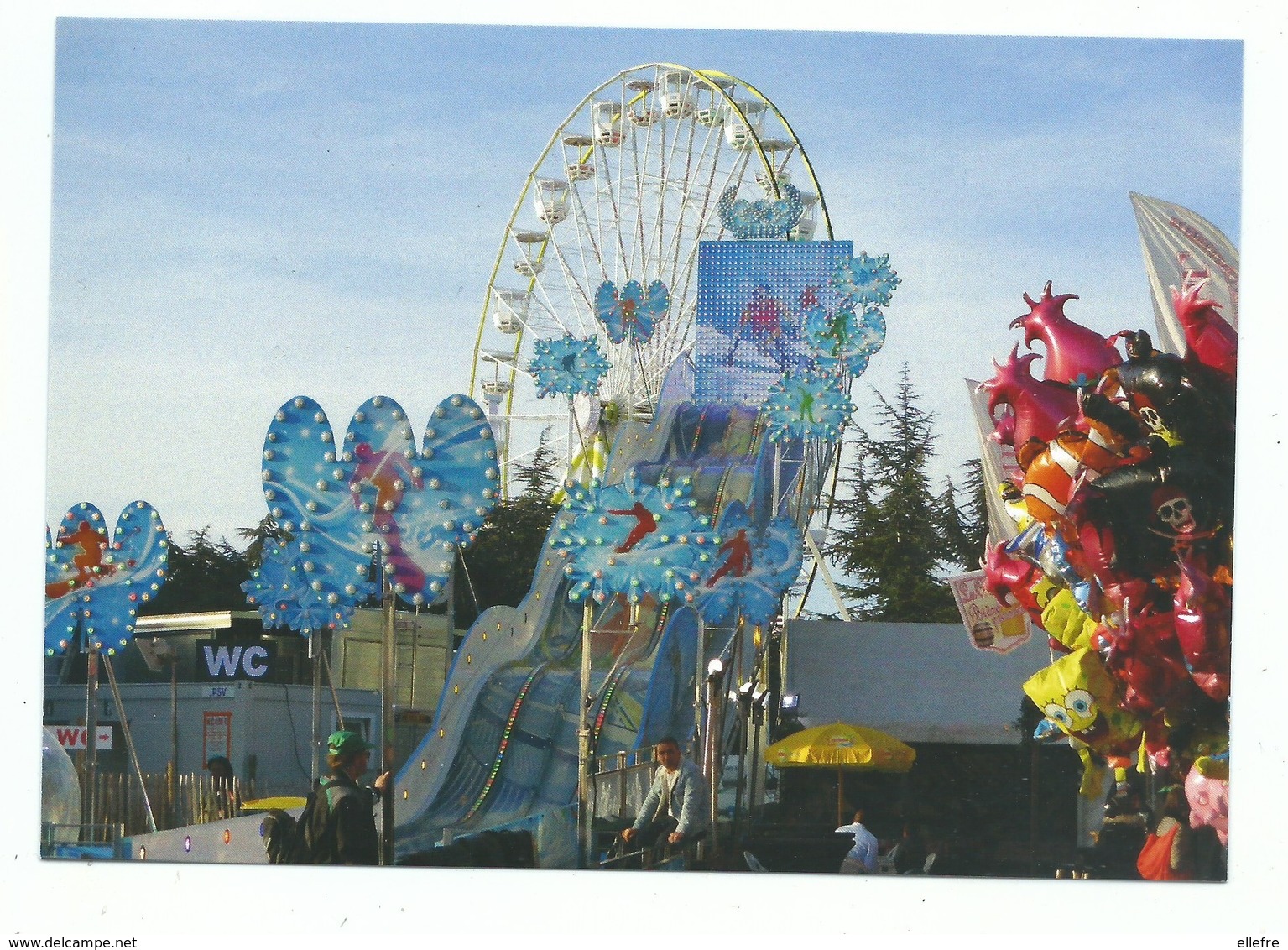 CPM Paris XII Fête Foraine Image De La Foire Du Trône 2019 - Grand Toboggan Aquatique Grande Roue - Autres & Non Classés