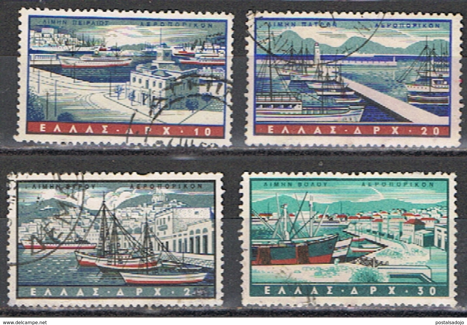 (GR 206) GRECE // YVERT 69, 71, 72, 73  POSTE AERIENNE // 1958 - Used Stamps