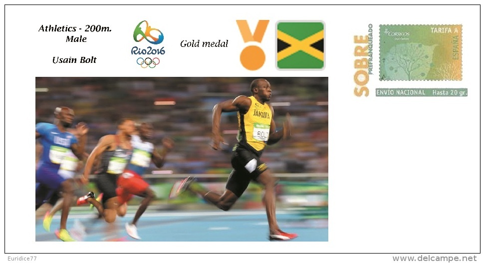 Spain 2016 - Olympic Games Rio 2016 - Gold Medal Athletics 200m Male Jamaica Cover - Otros & Sin Clasificación