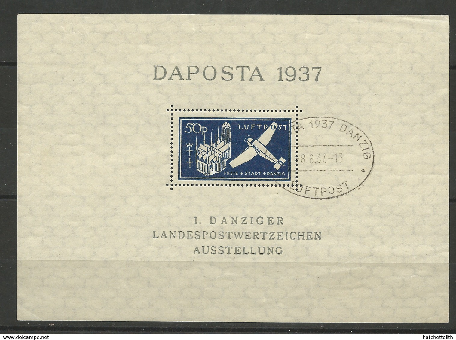 Danzig 1937  Mi.Nr.: Bloc 2 DAPOSTA Cancelled O - Other & Unclassified