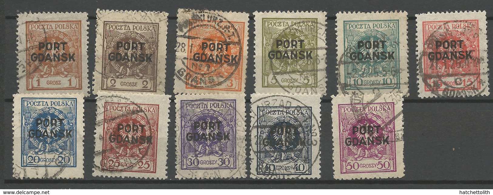 Danzig Port Gdansk 1925   Mi.Nr.: 1-11 Polish Stamps Set Cancelled O - Other & Unclassified