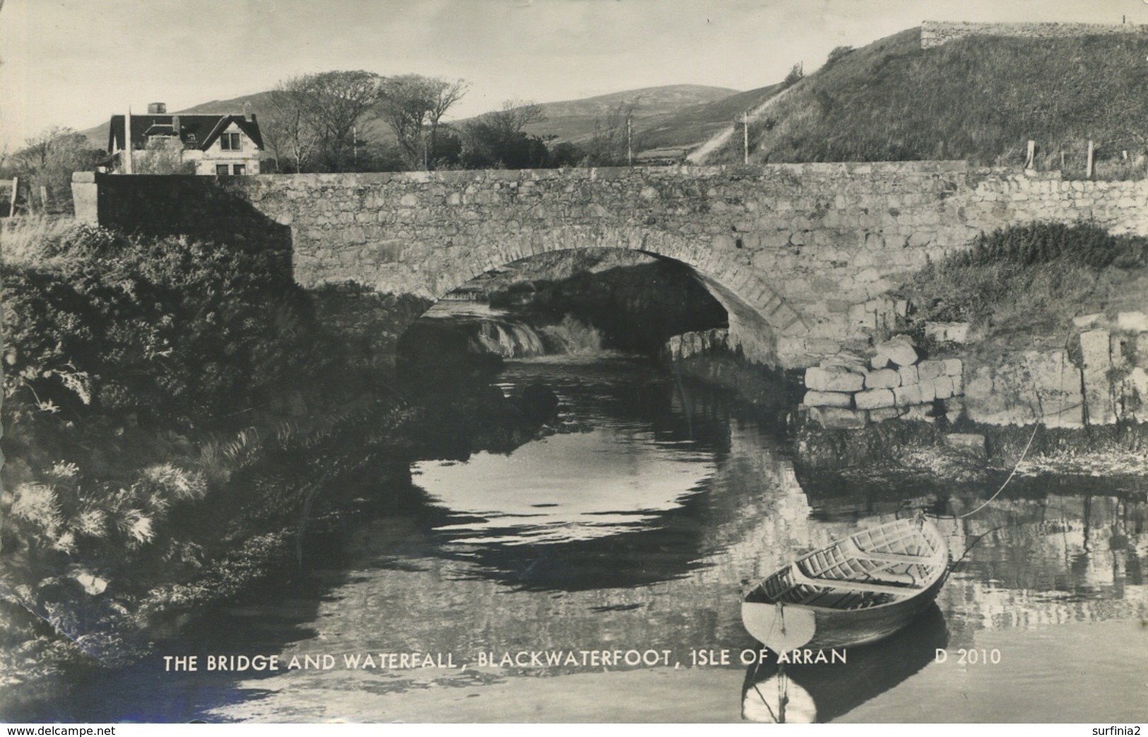 AYRSHIRE - ARRAN - BLACKWATERFOOT - THE BRIDGE AND WATERFALL RP Sci23 - Ayrshire