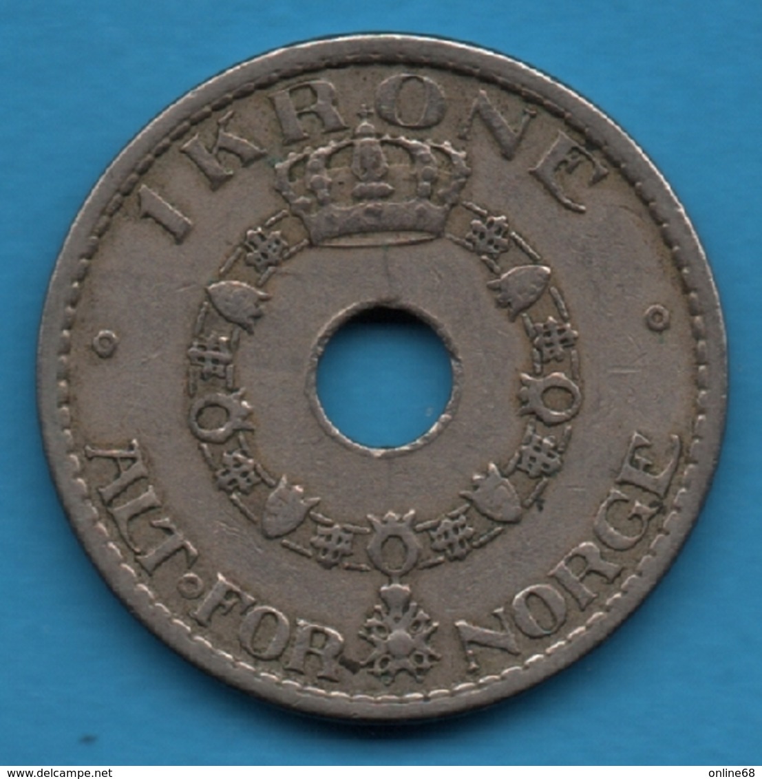 NORGE 1 KRONE 1940 KM# 385 Haakon VII - Norvège