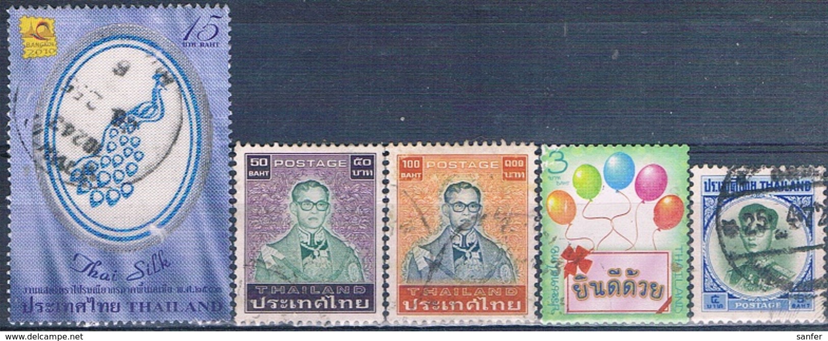 Tailandia 1964 / 2010  -  Michel  423 + 1108 + 1109 + 2870 + 2931  ( Usados ) - Thaïlande