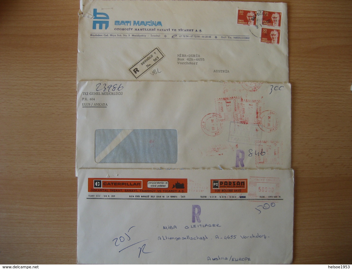 Türkei 1979/85- Bedarfsbeleg FP Reco Mit Sondermarken Oder Freistempel - Airmail