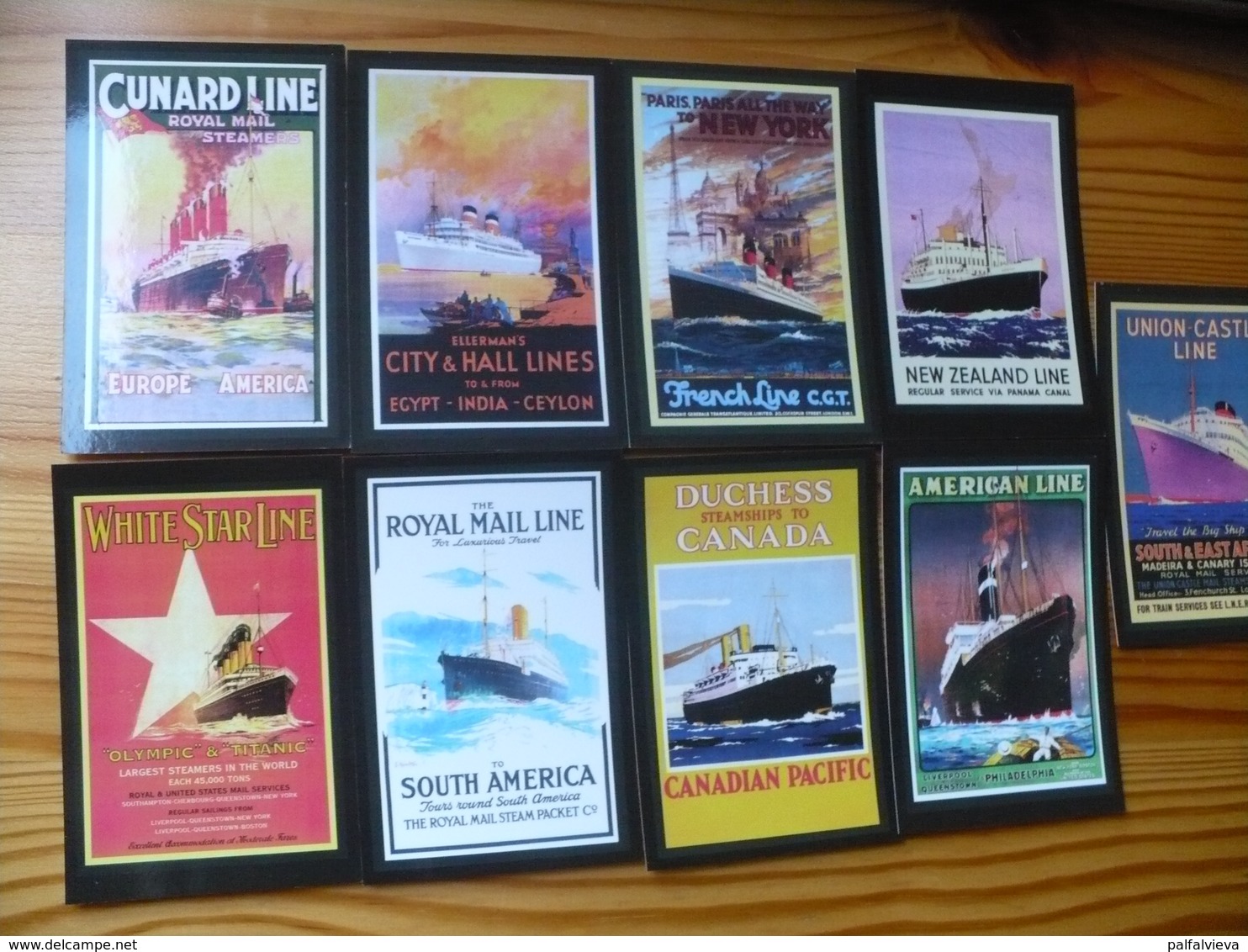 Pocket Calendar Set (9), Old Placards, Ships - Germany - Formato Piccolo : 2001-...