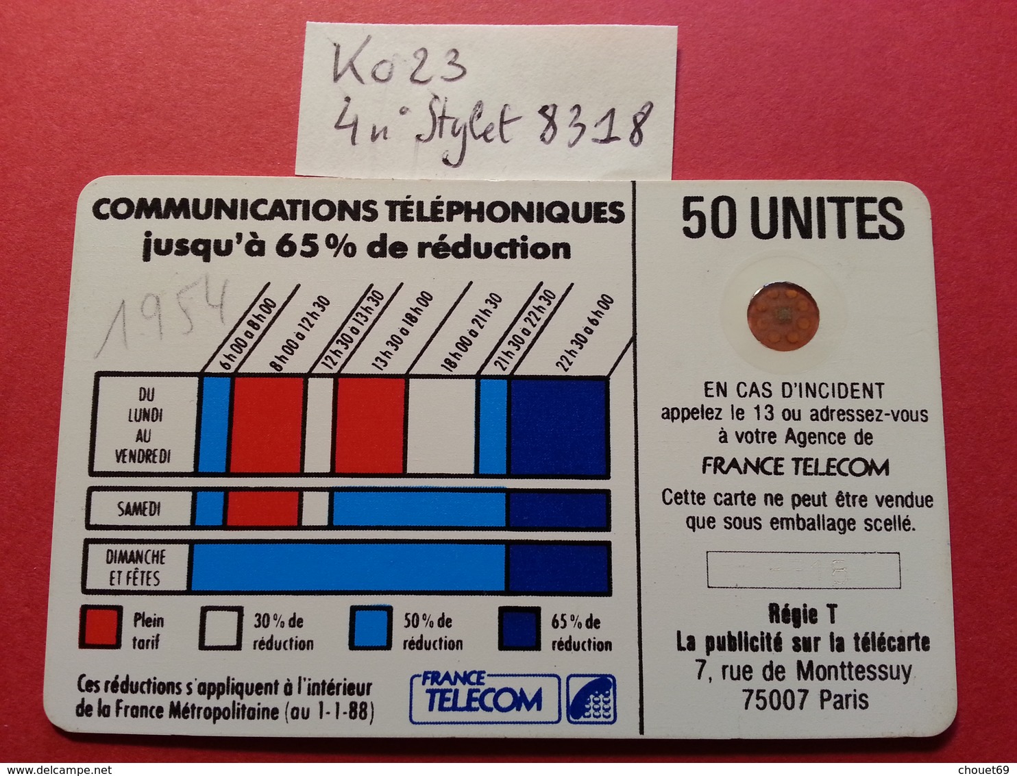 Ko23 Cordon Bleu Jean 50u SC4obSE - Texte 7 Sous E - Trou 7 - Lot 4 Stylets N°8318 - Telefonschnur (Cordon)