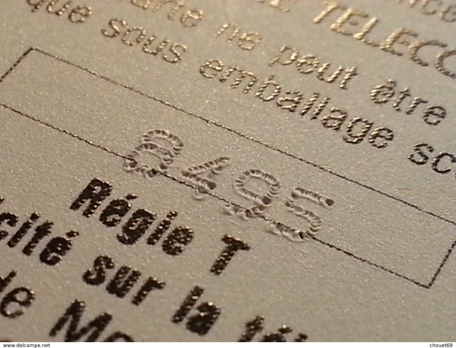 Ko23 Cordon Bleu Jean 50u SC4obSE Variété Bleu Baveux - Texte 7 Sous E - Trou 7 - Lot 4 Impact N°8495 Verso Décalé Haut - Cordons'