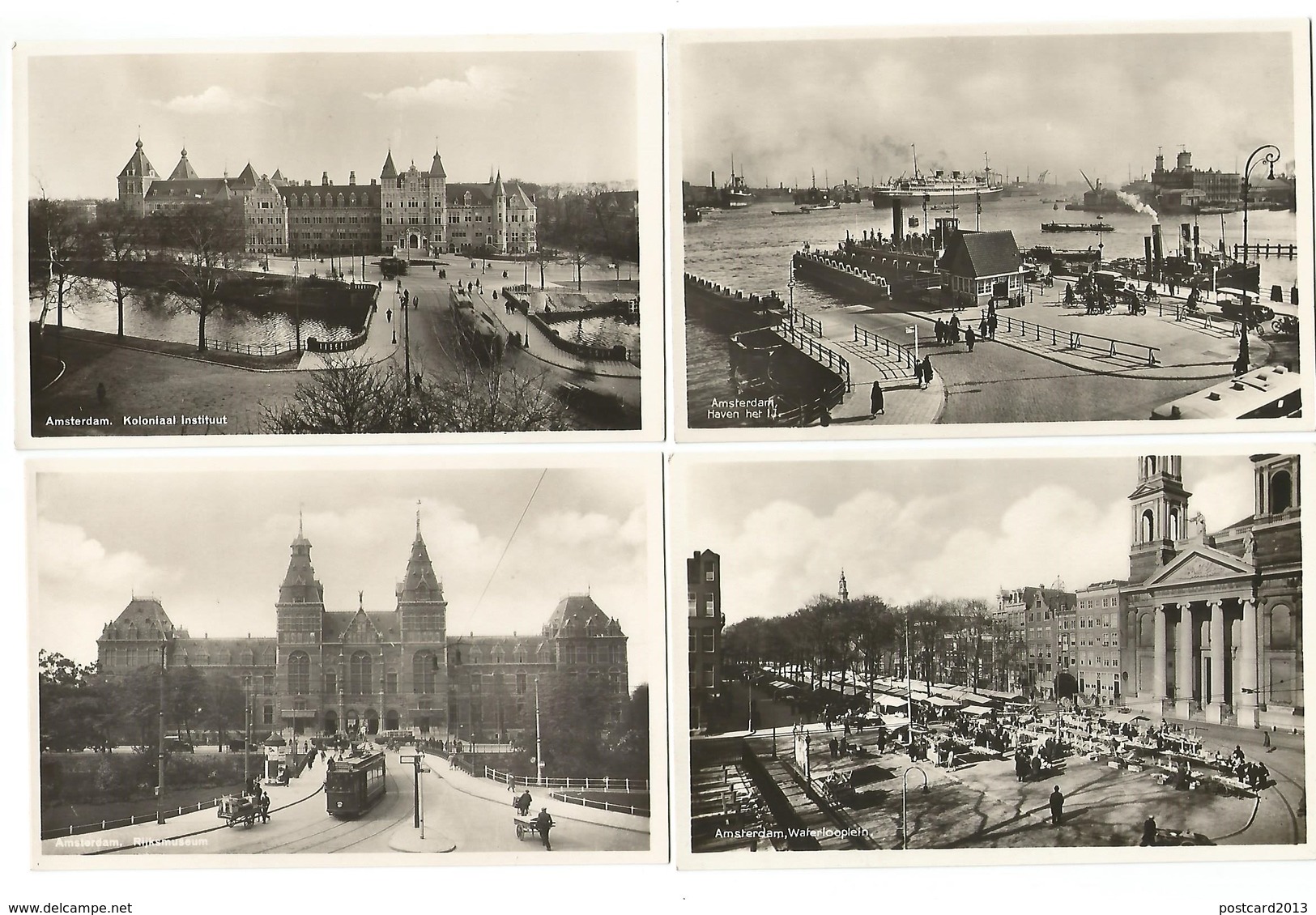 12 OLD POSTCARD WITH VIEWS OF AMSTERDAM . - Amsterdam