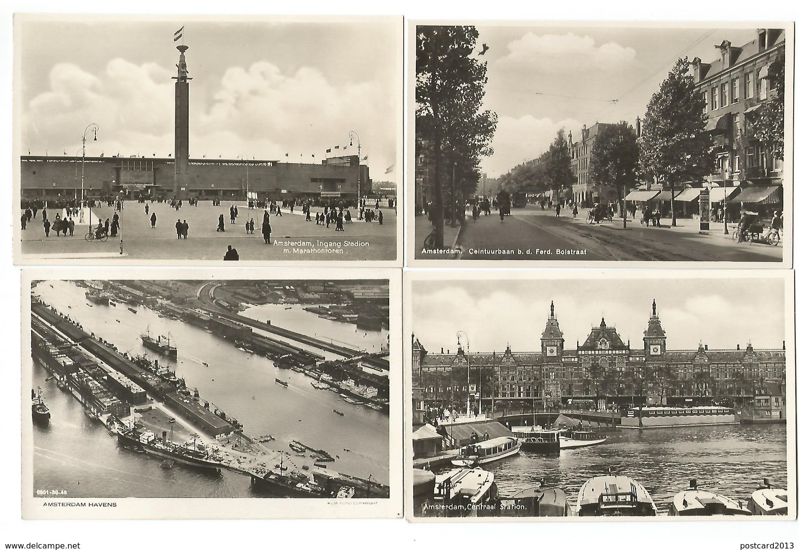 12 OLD POSTCARD WITH VIEWS OF AMSTERDAM . - Amsterdam