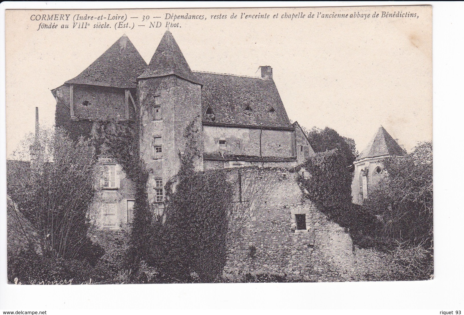 CORMERY - 30 - Dépendances, Restes De L'enceinte Et Chapelle De L'ancienne Abbaye Des Bénédictins - Autres & Non Classés