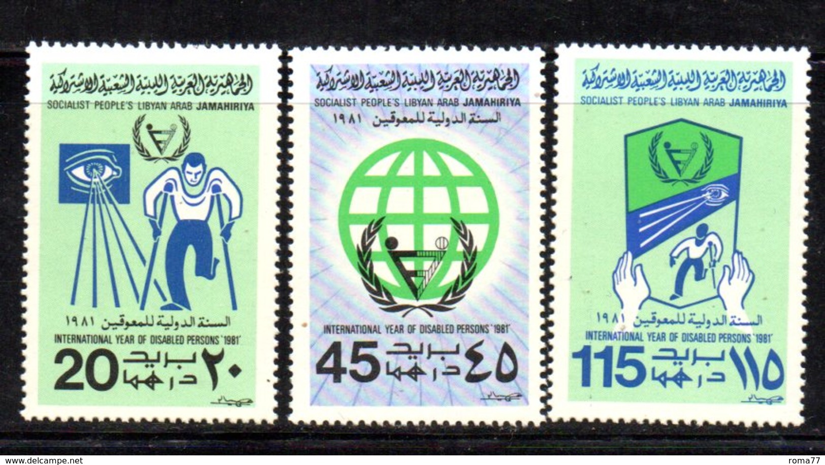 APR1406 - LIBIA LYBIA 1981 , Yvert  N. 922/924  ***  MNH . (2380A) Handicap - Libia