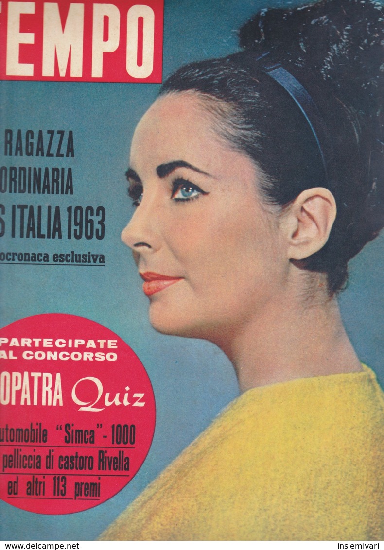 (pagine-pages)LIZ TAYLOR  Tempo1963/37. - Autres & Non Classés