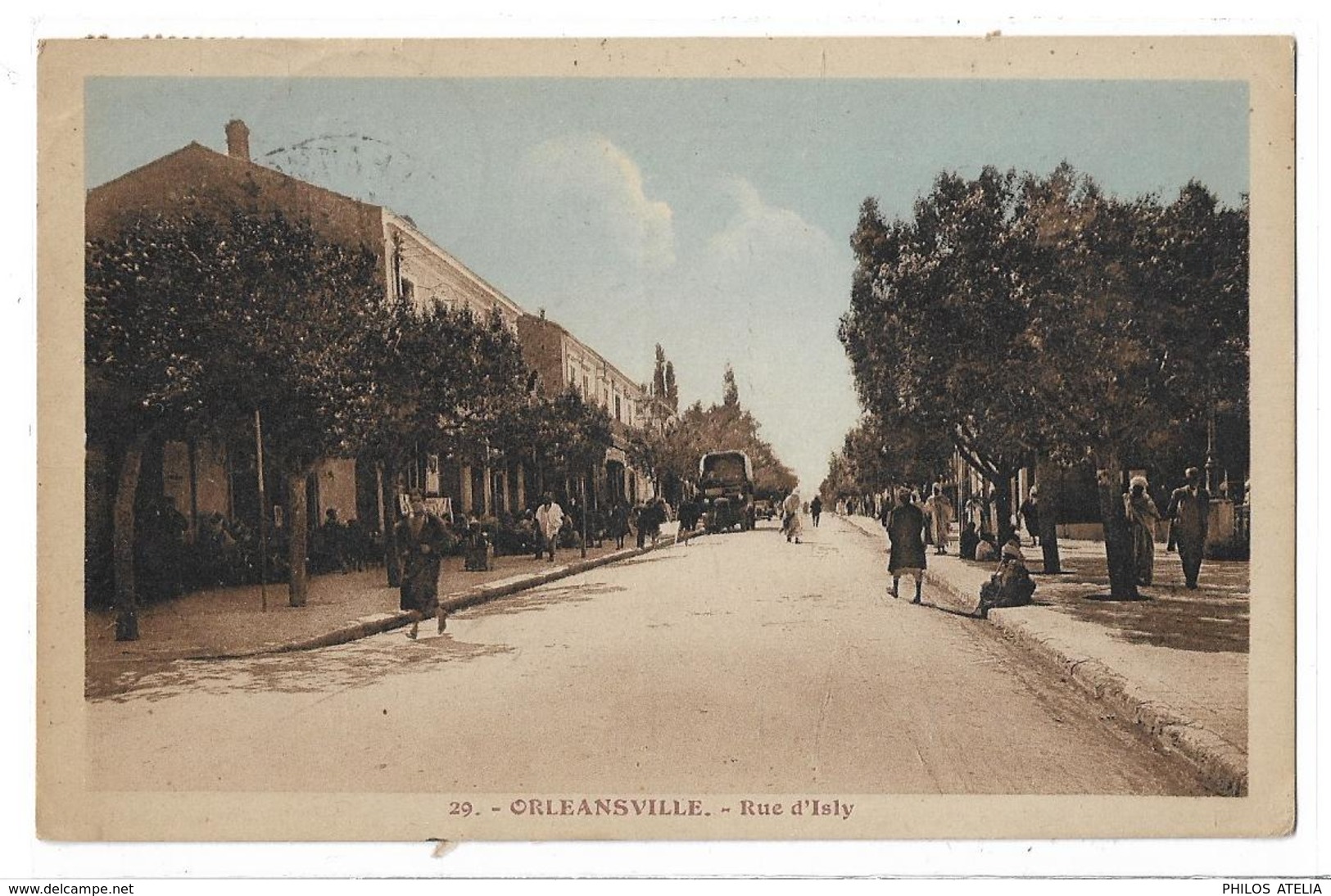 CPA Carte Postale Algérie Chlef Orléansville Rue D'Isly - Chlef (Orléansville)