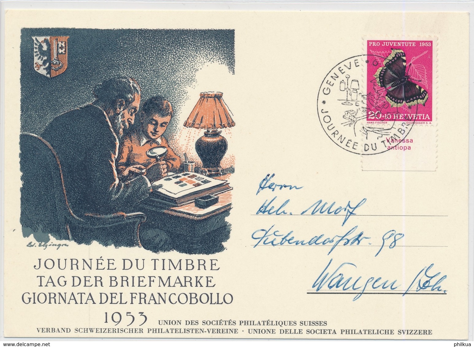 1953 - Tag Der Briefmarke - Journée Du Timbre - Giornata Del Francobolli - GENÈVE - Schweiz -Suisse - Svizzera - Journée Du Timbre