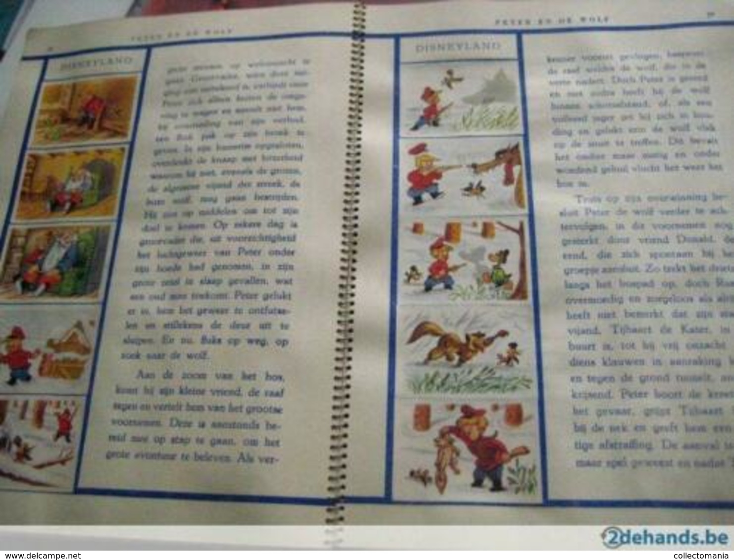 1 full compl set 133 small & 10 big, 5 stories Disneyland, De Beukelaer, Peter &  wolf, donkey,album c1950 perfect