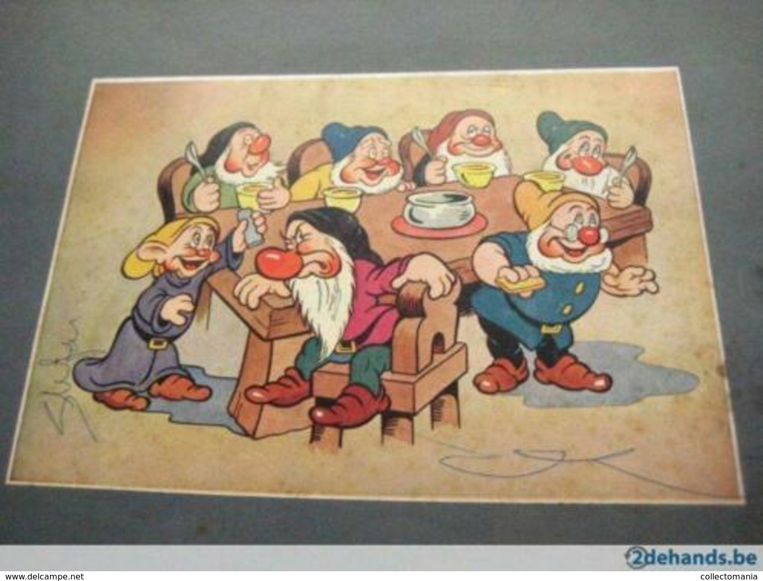 Only Dwarfs And Animals Snow White Disney Album, With Full Set Fairy Tale Animation Movie 1938,  50 Chromos RARE To Find - Other & Unclassified