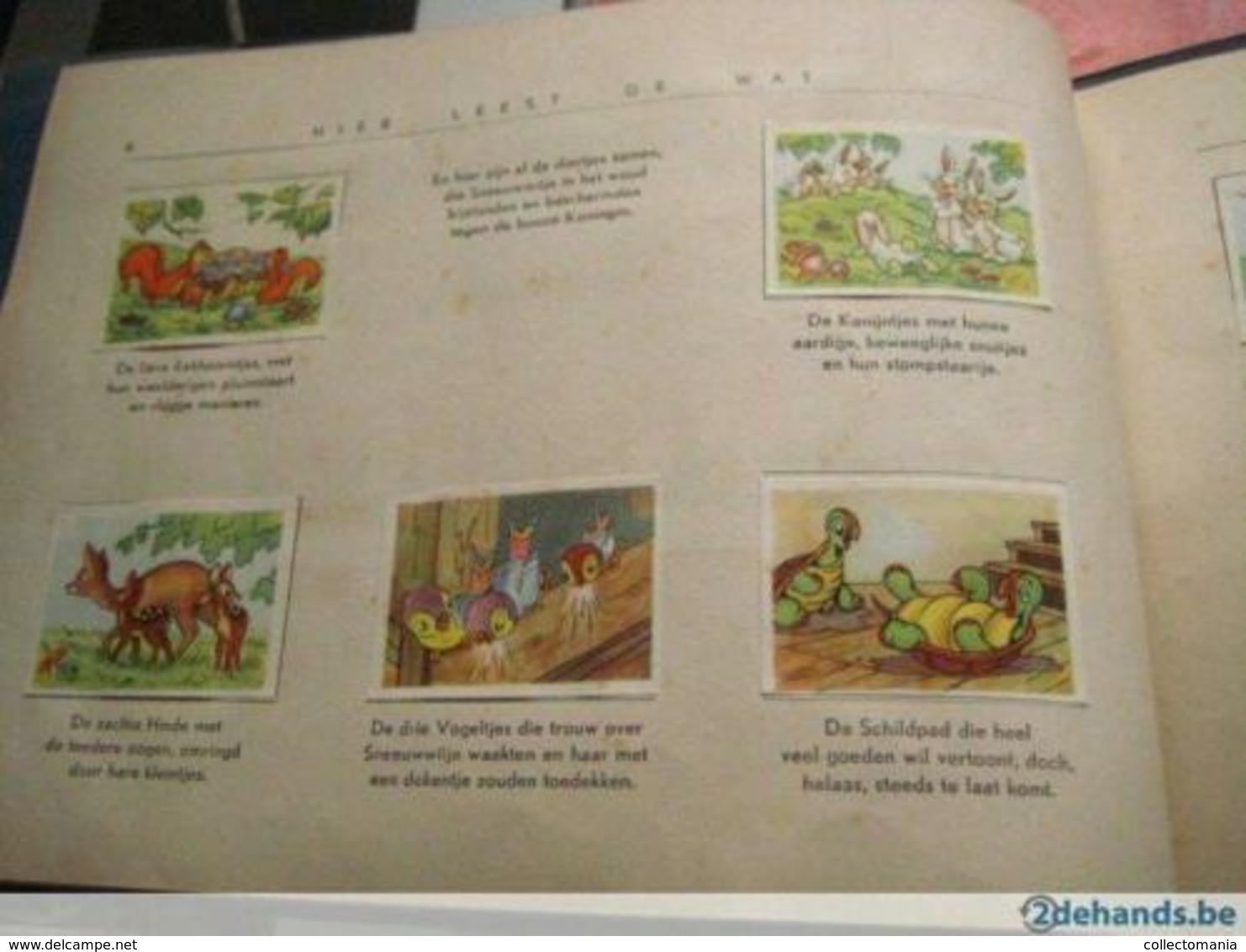 only dwarfs and animals Snow White Disney album, with full set fairy tale animation movie 1938,  50 chromos RARE to find