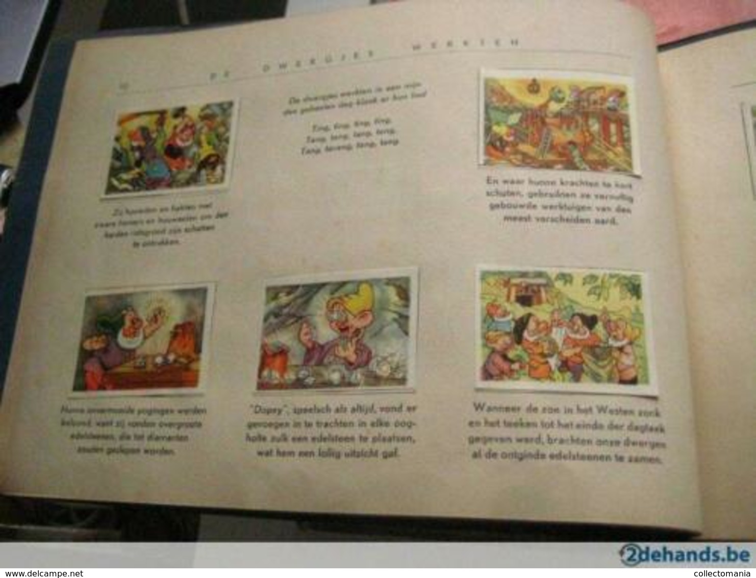 only dwarfs and animals Snow White Disney album, with full set fairy tale animation movie 1938,  50 chromos RARE to find