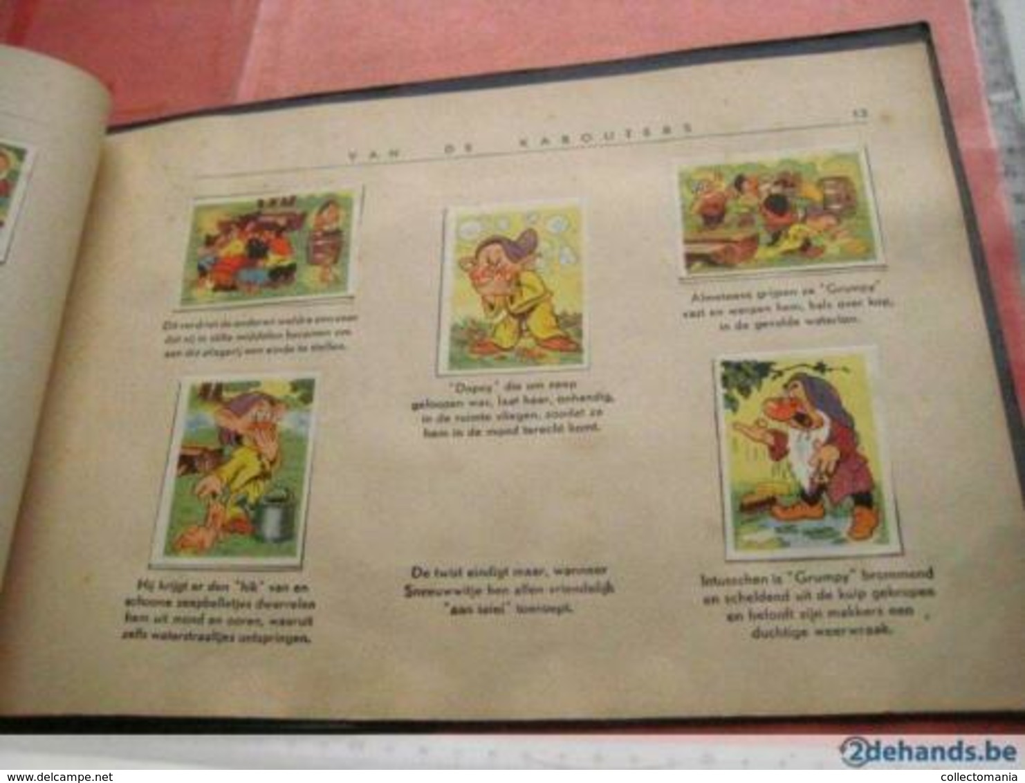 only dwarfs and animals Snow White Disney album, with full set fairy tale animation movie 1938,  50 chromos RARE to find