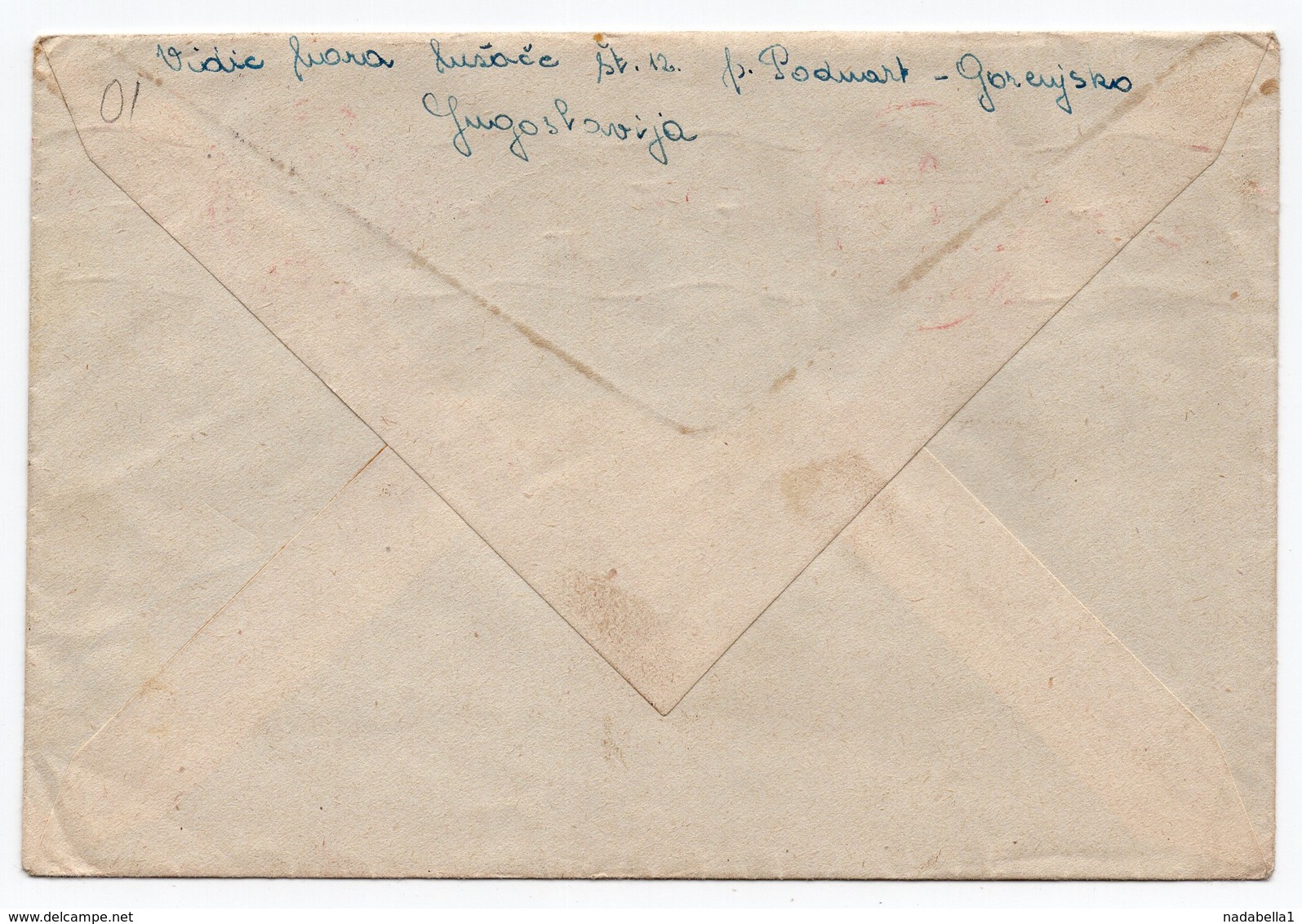 1947 YUGOSLAVIA, SLOVENIA, PODNART TO GERMANY, CENSORED, US CIVIL CENSORSHIP, MUNICH - Cartas & Documentos