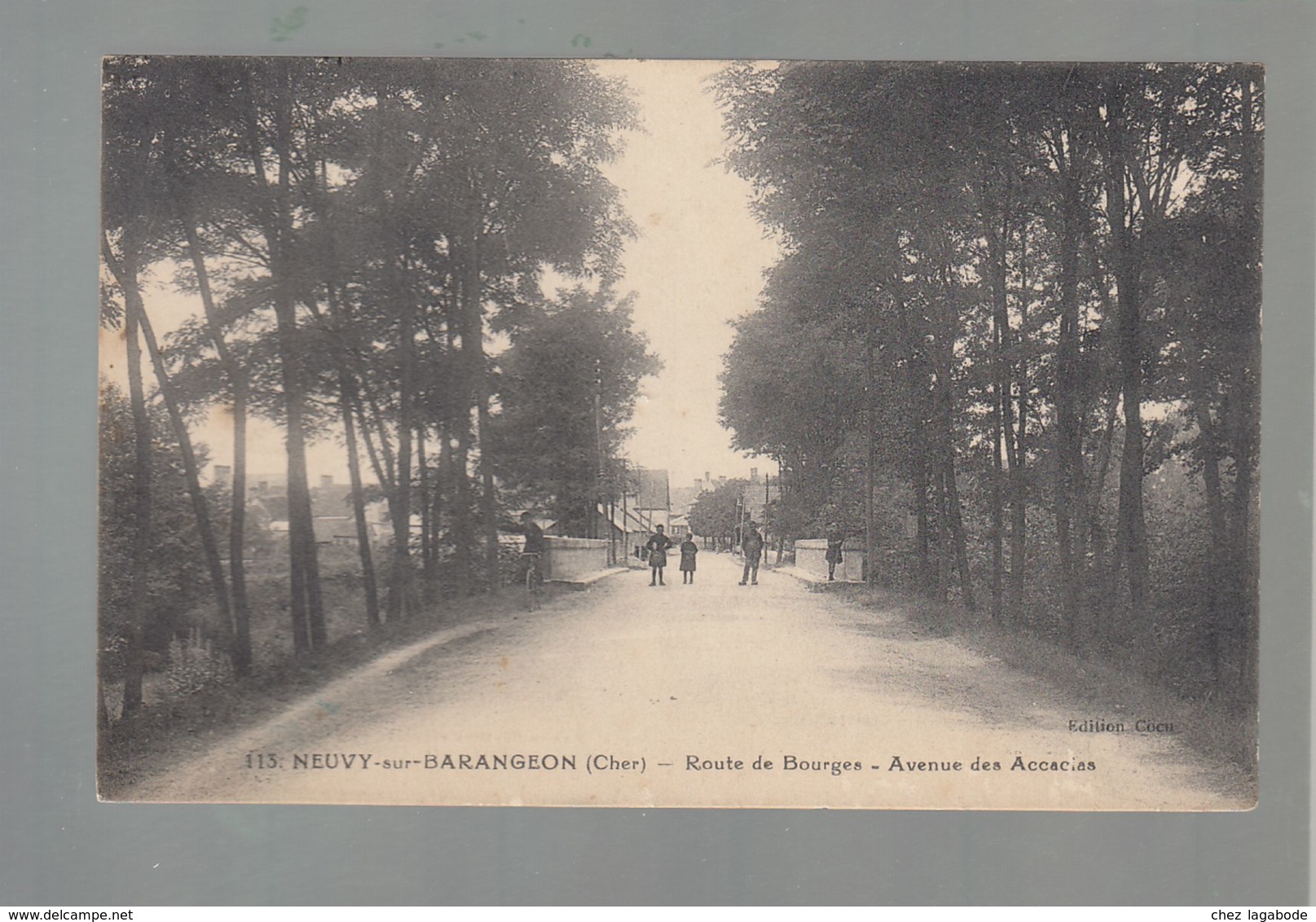 CPA (18) Neuvy-sur-Barengeon - Route De Bourges - Avenue Des Accacias - Autres & Non Classés