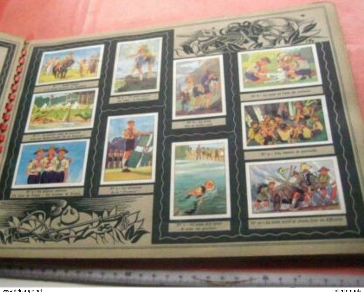 SCOUTS,  Full Album With Glued Vignettes Around 1950, Only One Card Is Missing, All Around 1950, VG,  B.D. - Collections