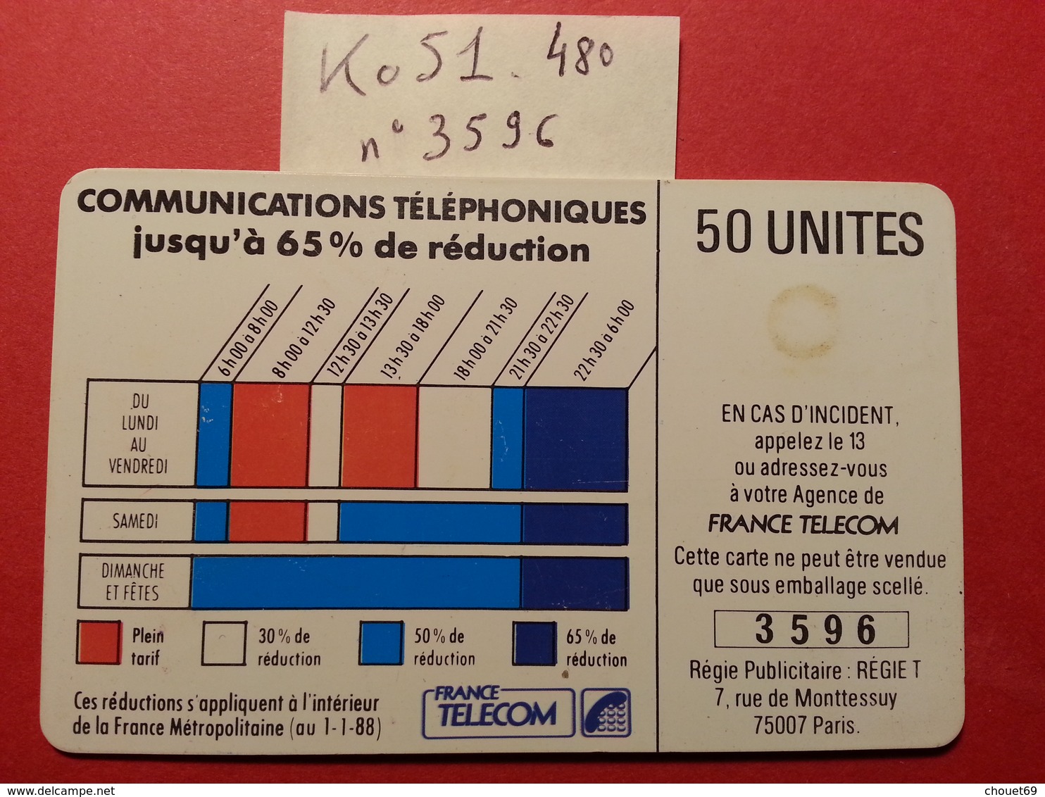 Ko51 .480 Cordon Bleu 50u GEM Entourage Figuré Par Impression - Lot 3596 - état Voir Photos - Telefonschnur (Cordon)