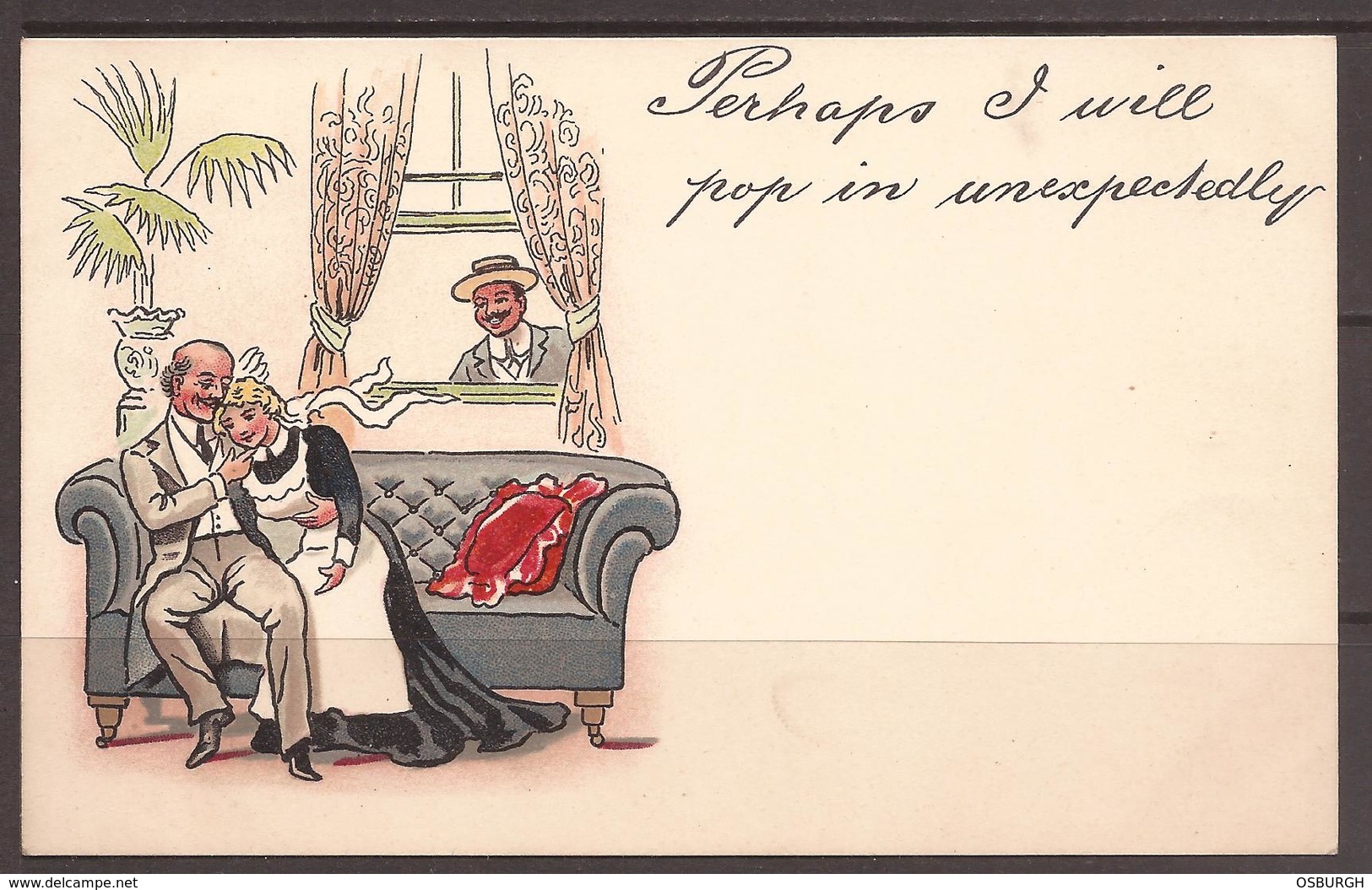 GREAT BRITAIN. EDWARDIAN POSTCARD UNUSED. COMIC / HUMOUR / RISQUE.  DAVIDSON BROS PRINTED IN BAVARIA - Humour