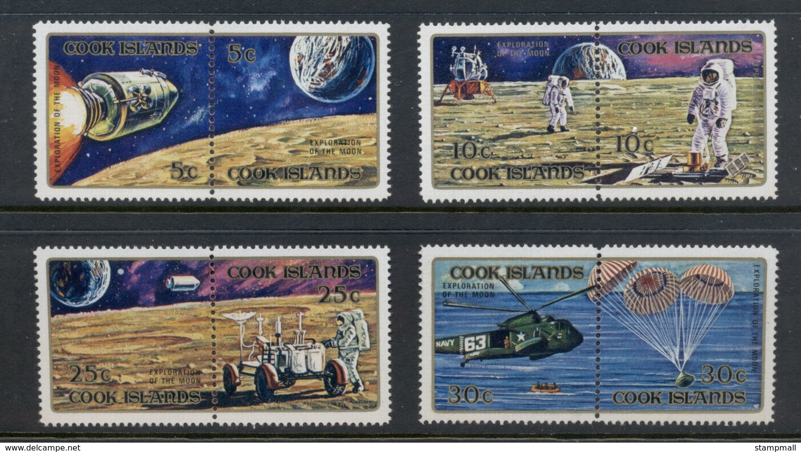 Cook Is 1972 Apollo Moon Exploration MUH - Cook Islands