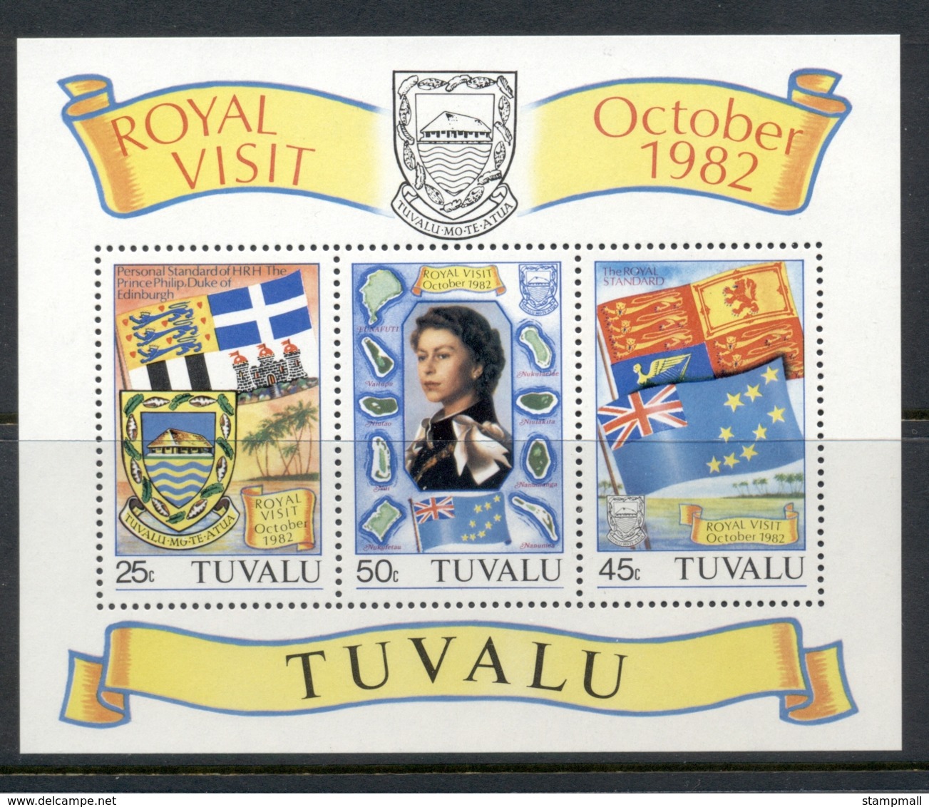 Tuvalu 1982 QEII Royal Visit MS MUH - Tuvalu