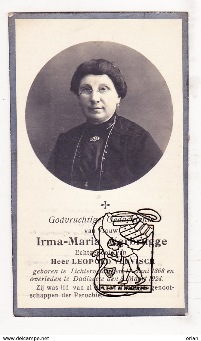 DP Foto - Irma M. Verbrugge ° Lichtervelde 1868 † Dadizele Moorslede 1924 X L. Vervisch - Images Religieuses