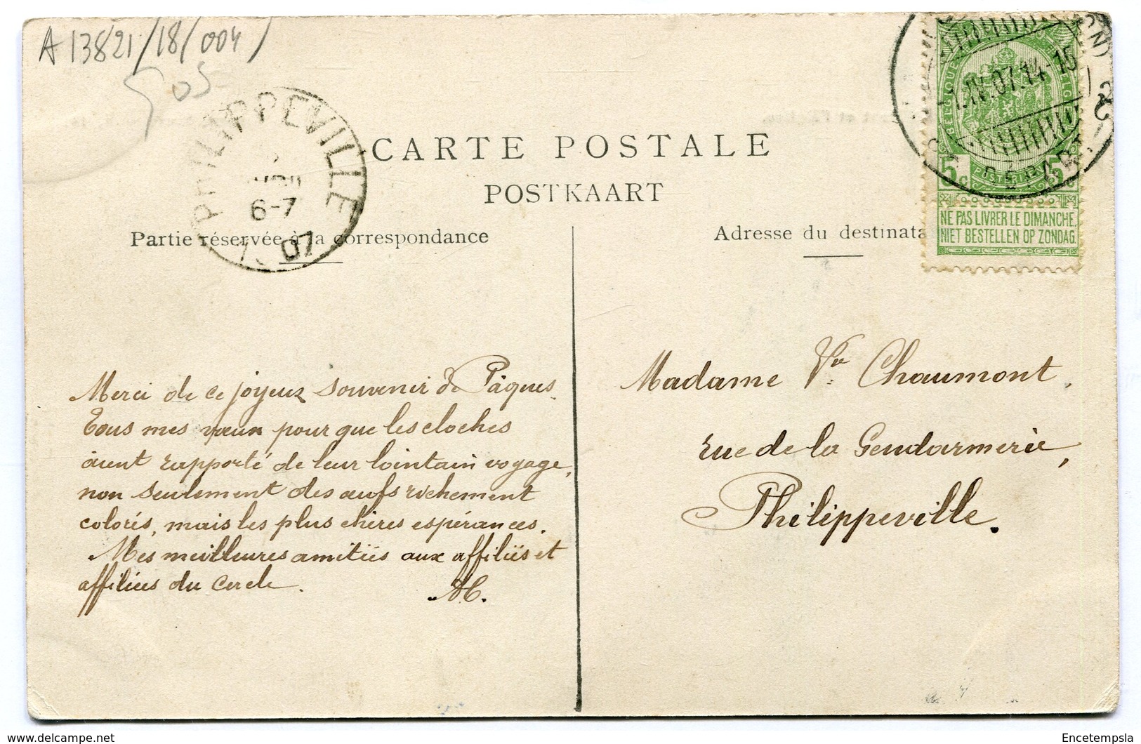 CPA - Carte Postale - Belgique - Hastière - Le Pont Et L'Eglise - 1907 (B8871) - Hastière