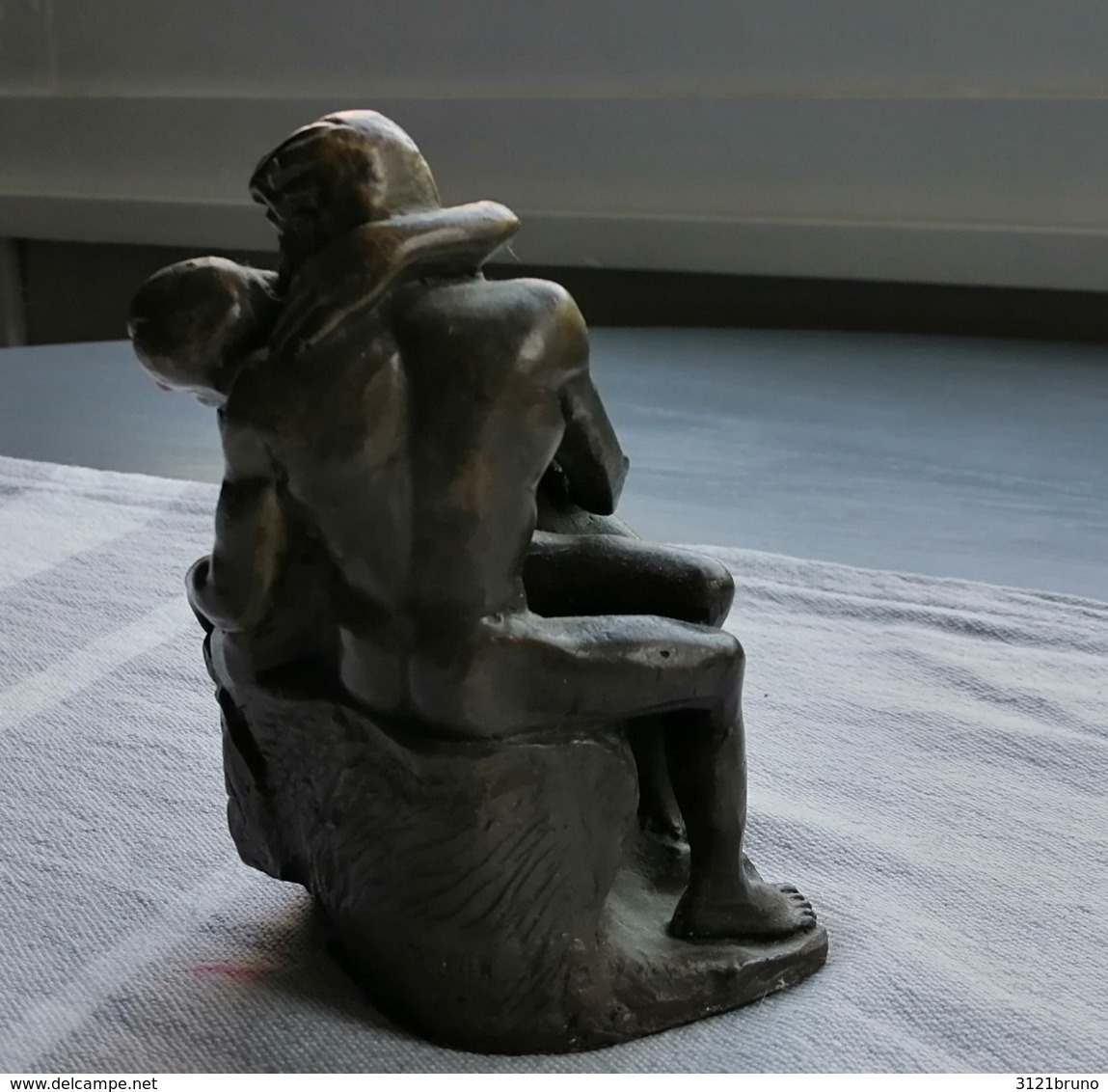 Sculpture En Bronze Le Baiser Rodin , Hauteur:14 Cm Sur 9 Cm Avec Socle,cadeau Original De Valeur - Bronzes