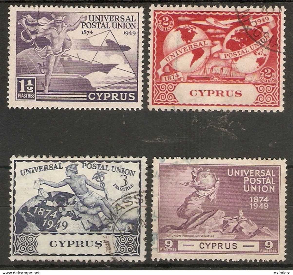 CYPRUS 1949 UPU SET FINE USED Cat £10 - Chipre (...-1960)