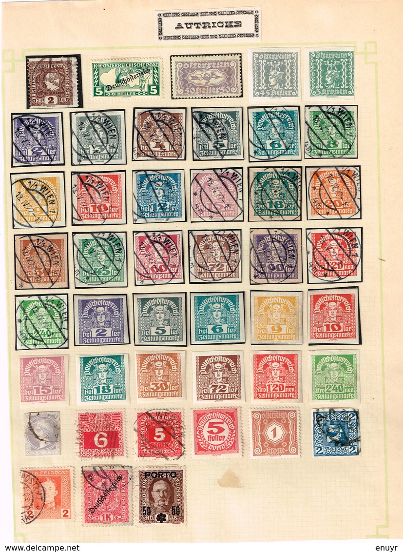 Lot Autriche Vieux Timbres à Identifierv - Collections (without Album)