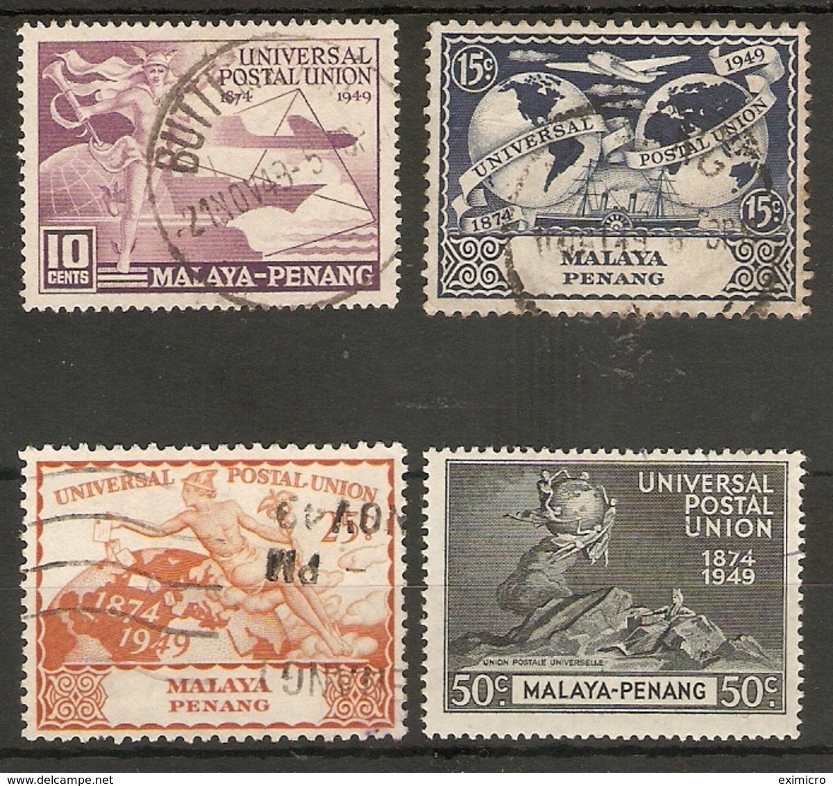 MALAYA - PENANG 1949 UPU SET FINE USED Cat £11.50 - Penang